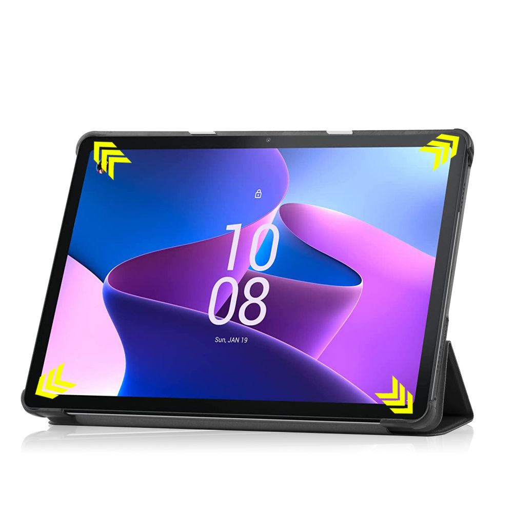 Tech-Protect Lenovo Tab M10 (3rd Gen) 10.1 atverams vāciņš maciņš grāmatiņa SmartCase, melns