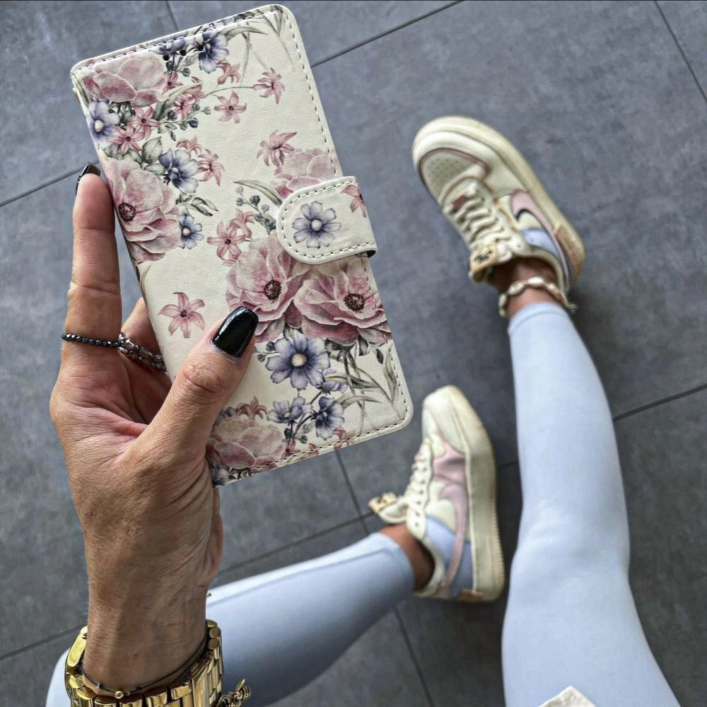 Xiaomi Redmi Note 12 4G / LTE Tech-Protect Wallet Book Case Cover, Pink Flowers