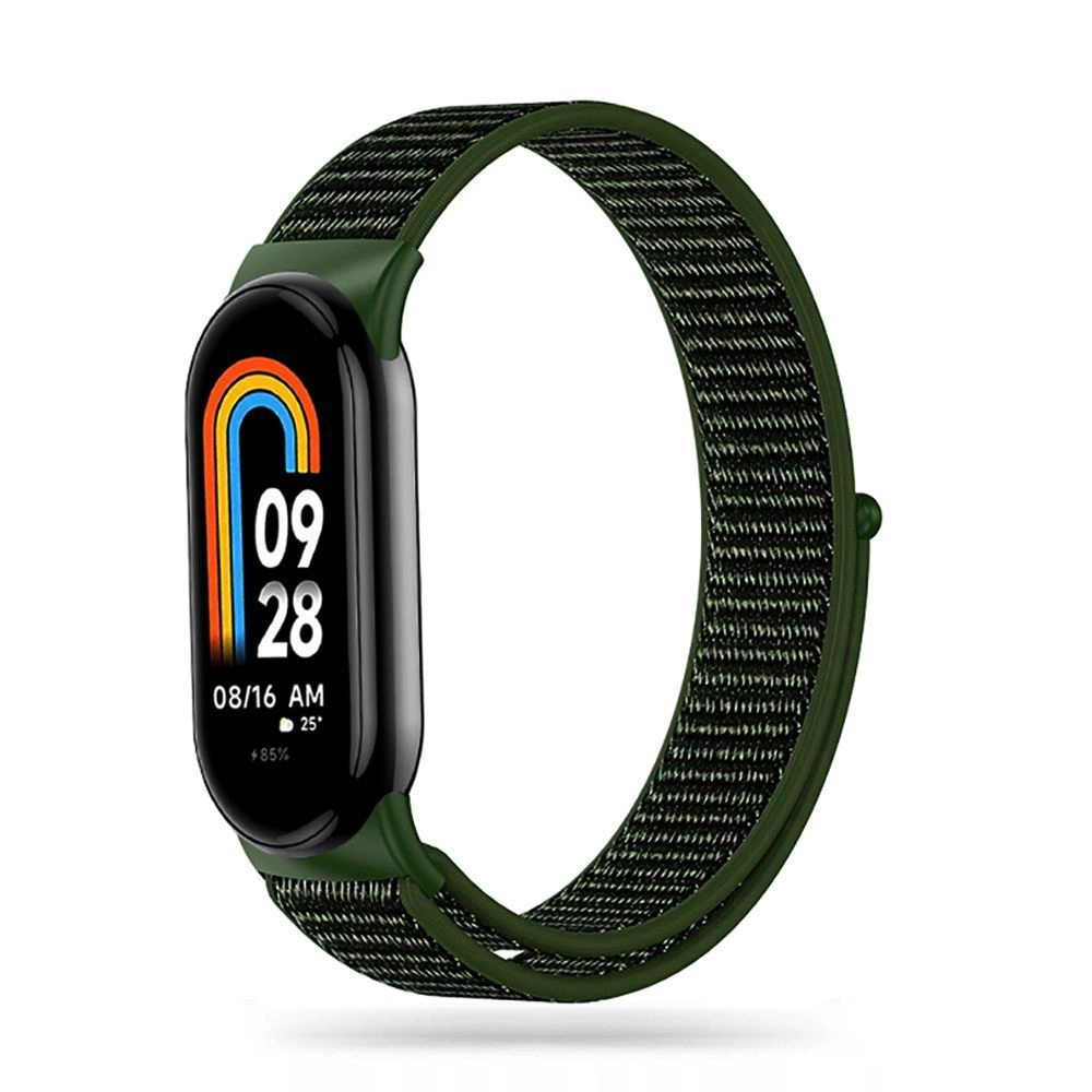 Tech-Protect Neilona siksniņa Xiaomi Smart Band 8 / NFC - tumši zaļa | Nylon strap for dark green