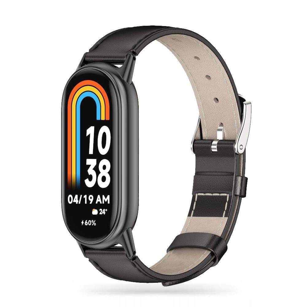 Ремешок Tech-Protect Leatherfit для Xiaomi Smart Band 8 / 8 NFC, черный