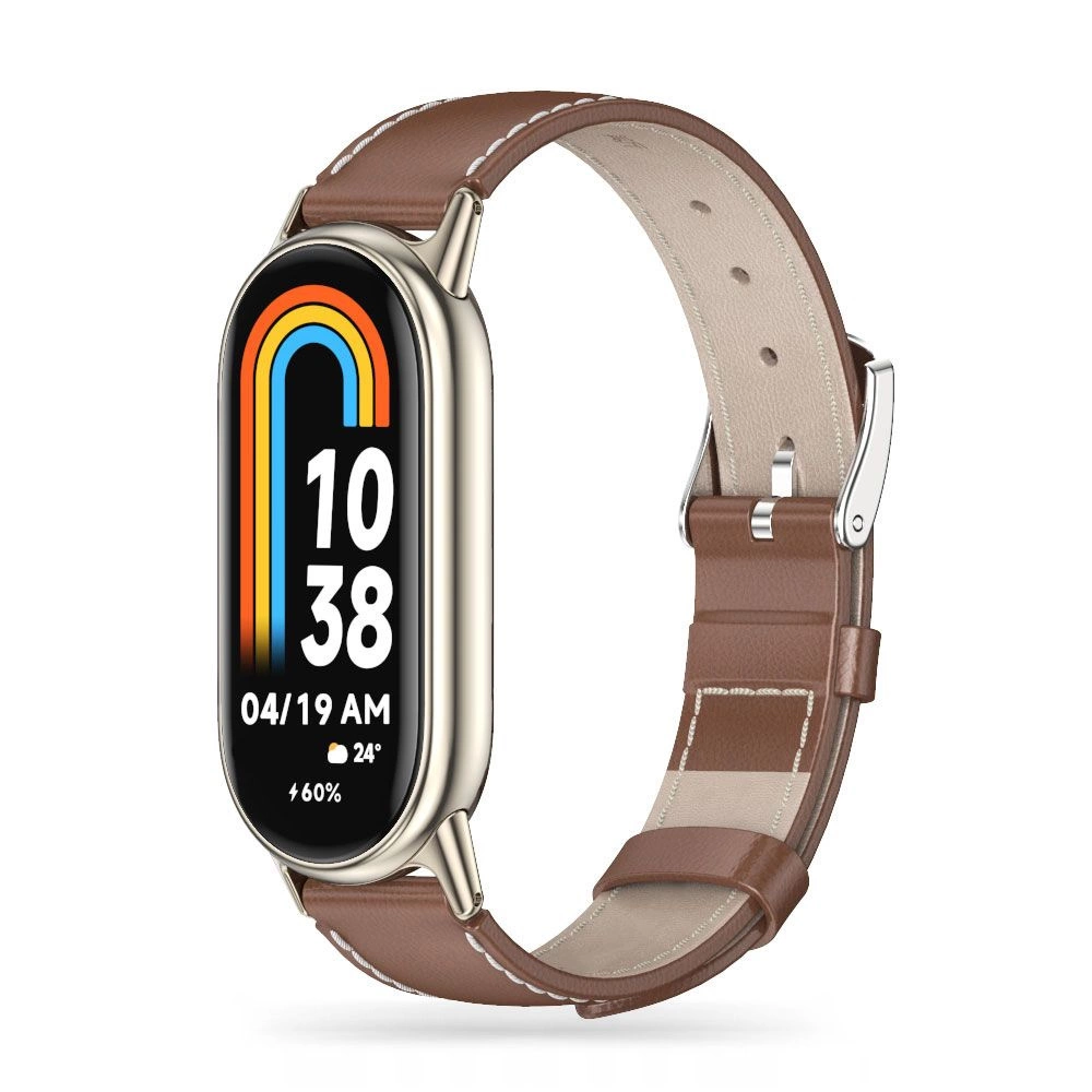 Tech-Protect Leatherfit siksniņa Xiaomi Smart Band 8 / NFC - brūna | strap for brown