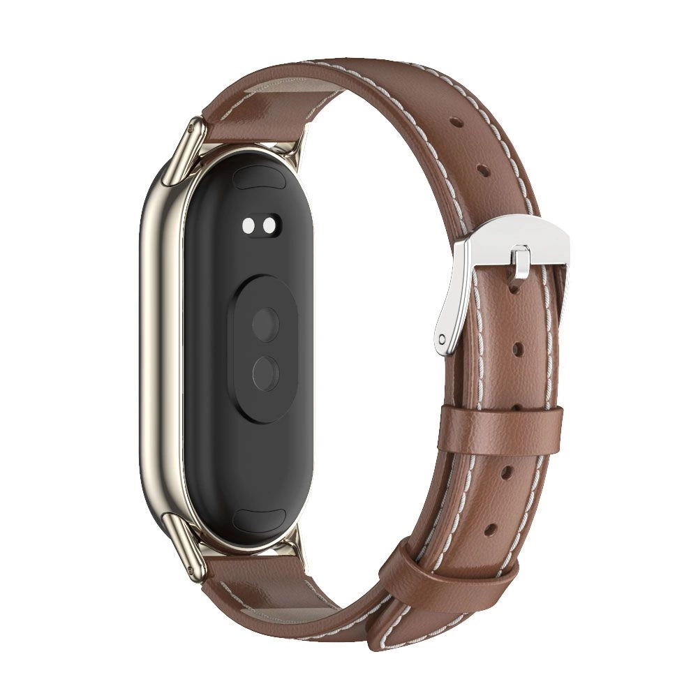 Tech-Protect Leatherfit siksniņa Xiaomi Smart Band 8 / NFC - brūna | strap for brown