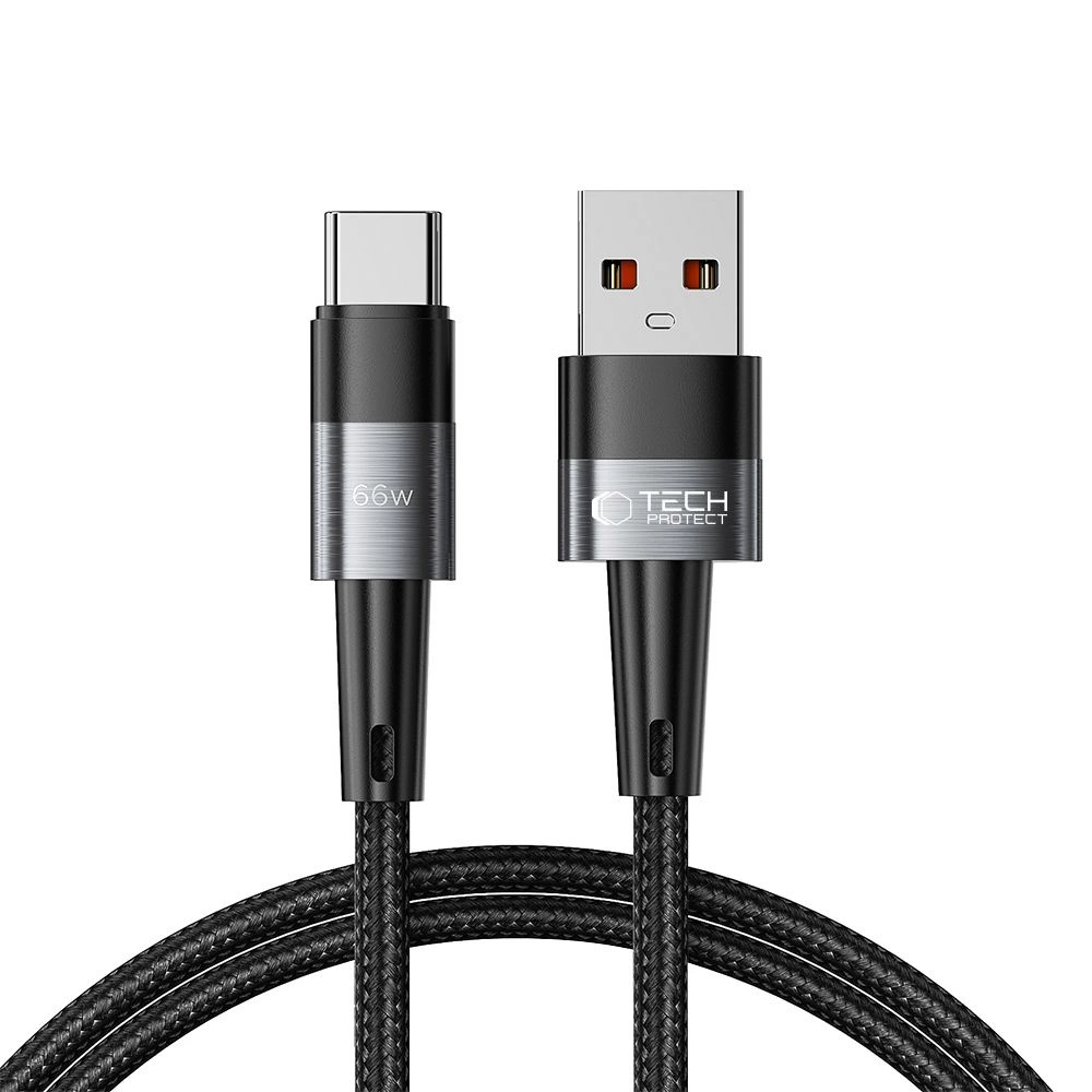 Tech-Protect UltraBoost USB-C / kabelis 66W 6A 1m - pelēks | cable gray