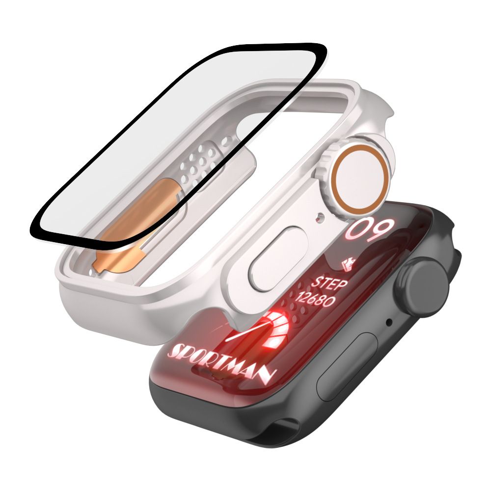 Tech-Protect Defense360 vāciņš Apple Watch 7/8/9 (45mm) Titanium Orange
