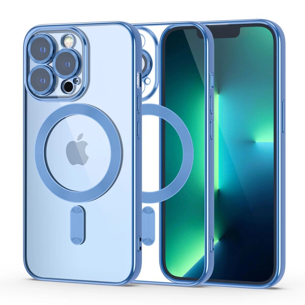 Apple iPhone 13 Pro 6.1'' Tech-Protect MagShine Line MagSafe Case Cover, Blue