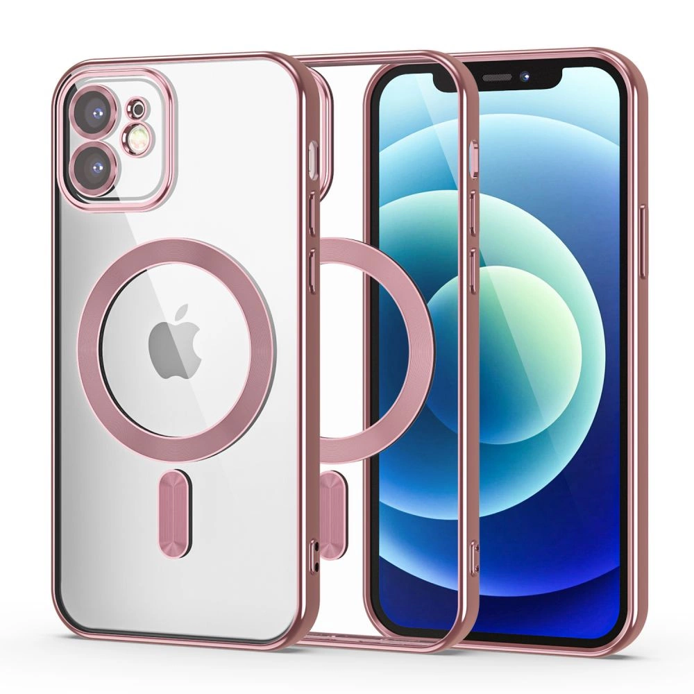 Apple iPhone 12 6.1'' Tech-Protect MagShine Line MagSafe Case Cover, Pink | Telefona Vāciņš Maciņš Apvalks Bampers