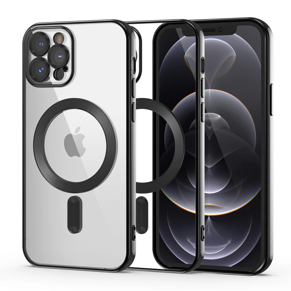 Apple iPhone 12 Pro 6.1'' Tech-Protect MagShine Line MagSafe Case Cover, Black | Telefona Vāciņš Maciņš Apvalks...