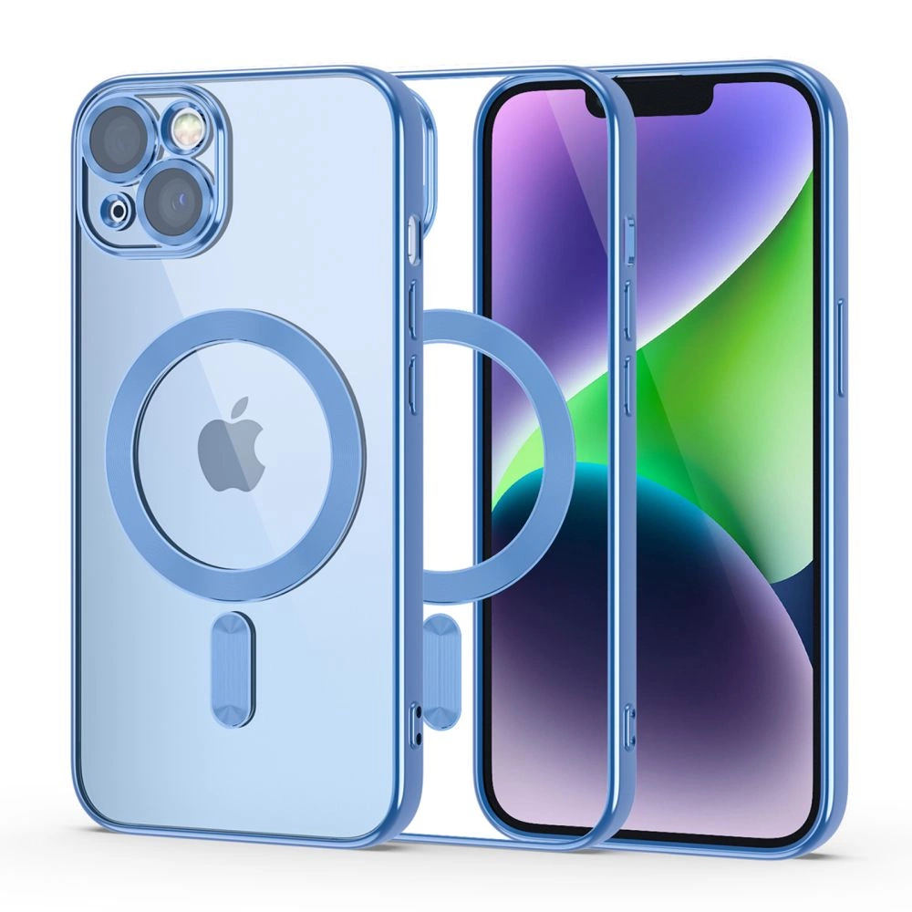 Apple iPhone 14 6.1'' Tech-Protect MagShine Line MagSafe Case Cover, Blue