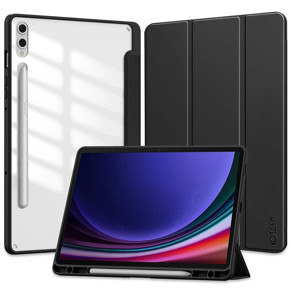 Samsung Galaxy Tab S9+ Plus (SM-X810, SM-X816B) Tech-Protect SC Pen Hybrid Cover Case, Black | Planšetes Vāciņš...
