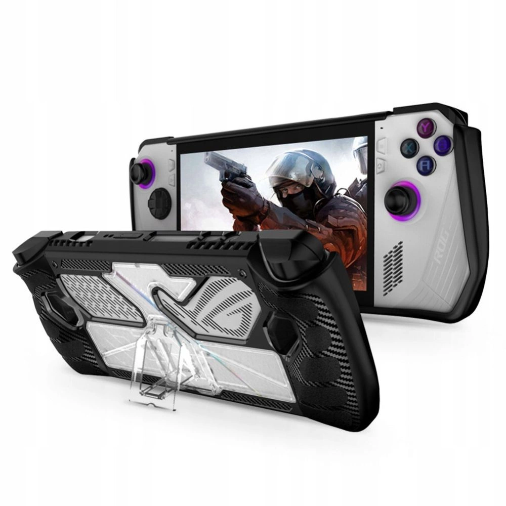 Tech-Protect Aizsardzības korpuss Asus ROG Ally - melns un caurspīdīgs | Defense case for black and transparent
