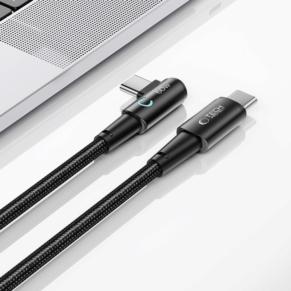 Tech-Protect UltraBoost L USB-C / USB-C kabelis 60W 6A 1m, pelēks