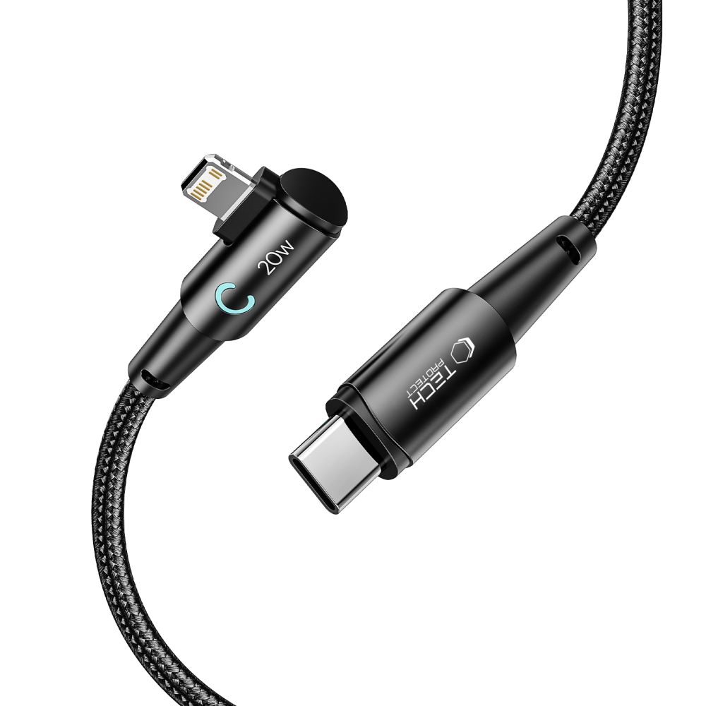 Tech-Protect UltraBoost L Lightning / USB-C kabelis PD 20W 3A 1m, pelēks