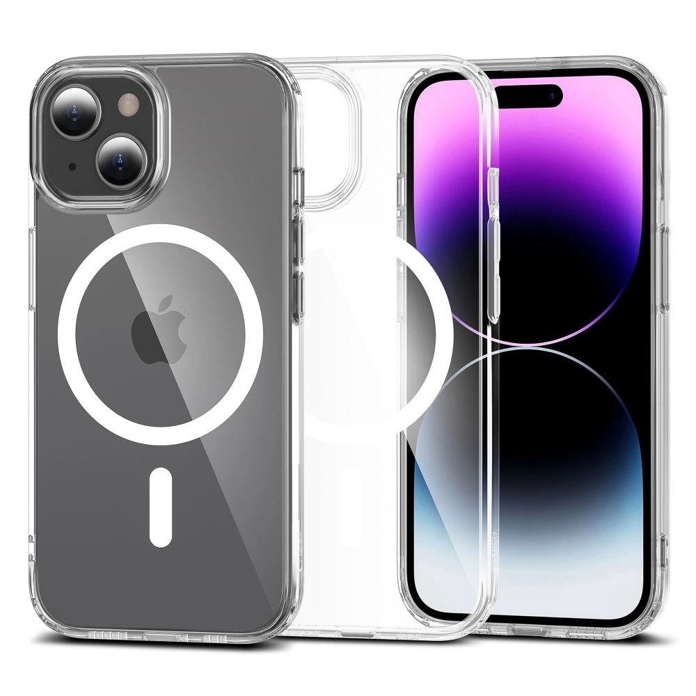Apple iPhone 15 Plus 6.7'' Tech-Protect FlexAir Hybrid MagSafe Cover Case, Transparent