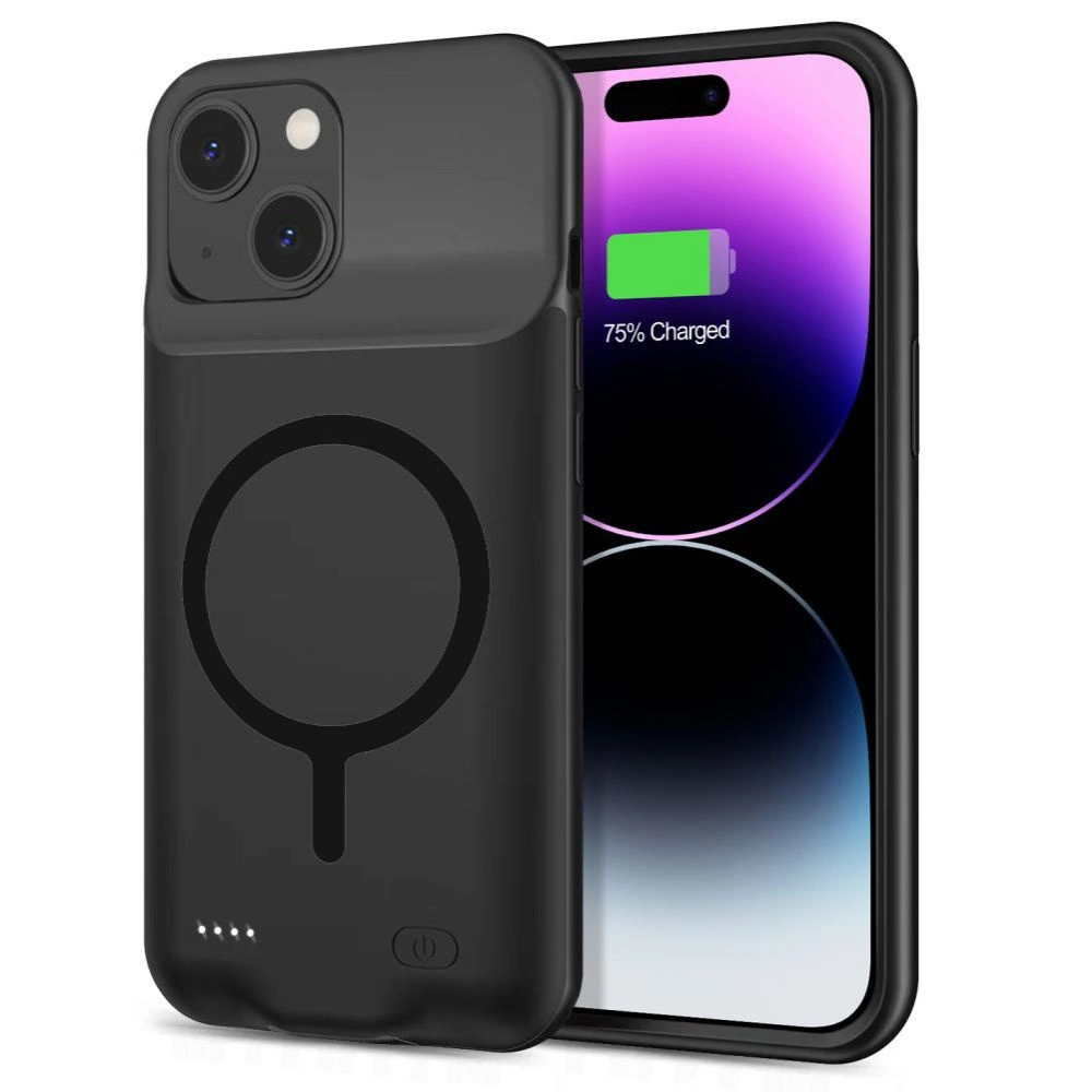 Apple iPhone 15 6.1'' Tech-Protect PowerCase MagSafe with 7000mAh Powerbank Case Cover, Black | Telefona Vāciņš...