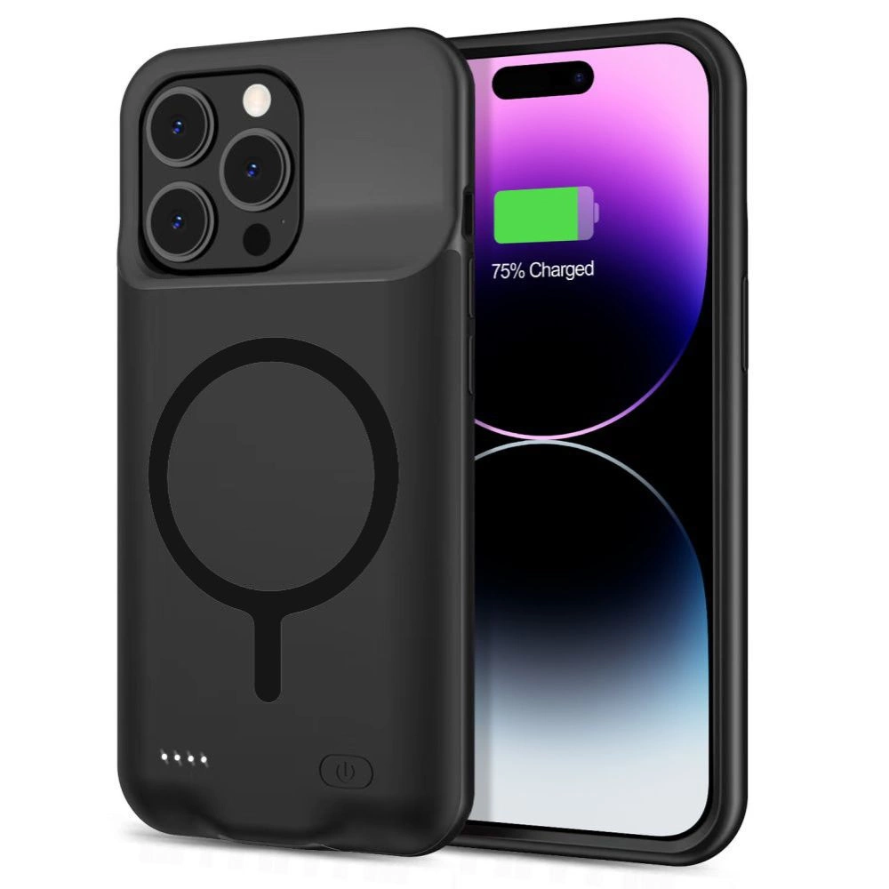 Apple iPhone 15 Pro Max 6.7'' Tech-Protect PowerCase MagSafe with 8500mAh Powerbank Case Cover, Black | Telefona...