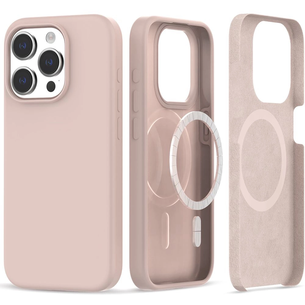 Apple iPhone 15 Pro 6.1'' Tech-Protect Silicone MagSafe Case Cover, Pink | Telefona Vāciņš Maciņš Apvalks Bamperis