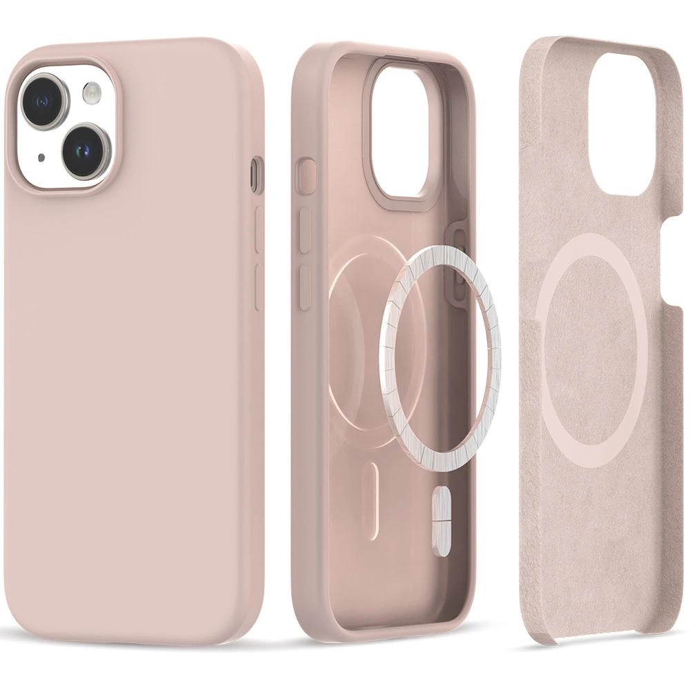 Apple iPhone 15 Plus 6.7'' Tech-Protect Silicone MagSafe Case Cover, Pink | Telefona Vāciņš Maciņš Apvalks Bamperis