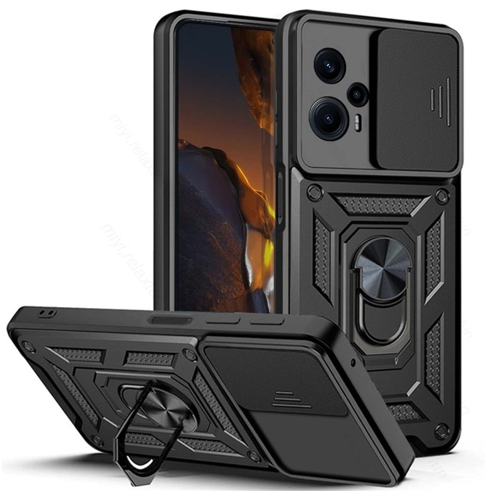 Xiaomi Poco F5 Tech-Protect CamShield Pro Case Cover, Black