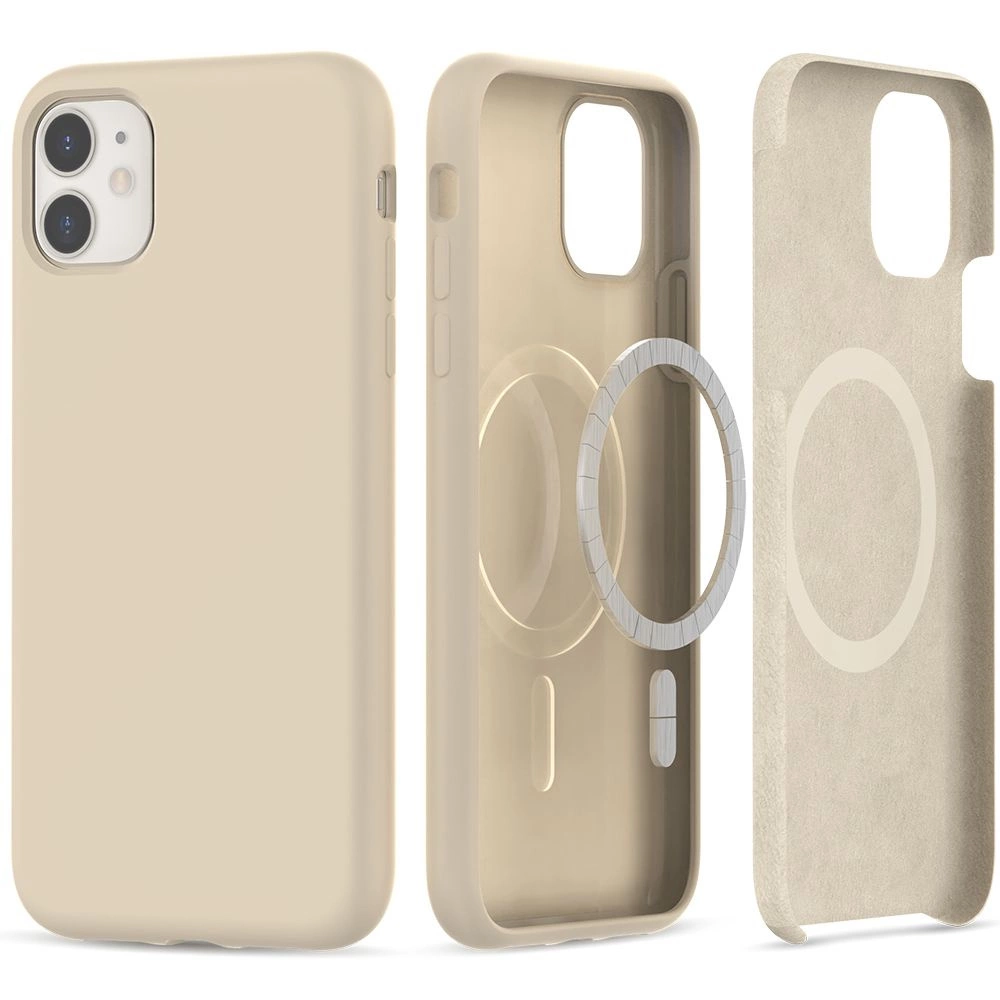 Apple iPhone 11 6.1'' Tech-Protect Silicone MagSafe Case Cover, Beige | Чехол Обложка Бампер...