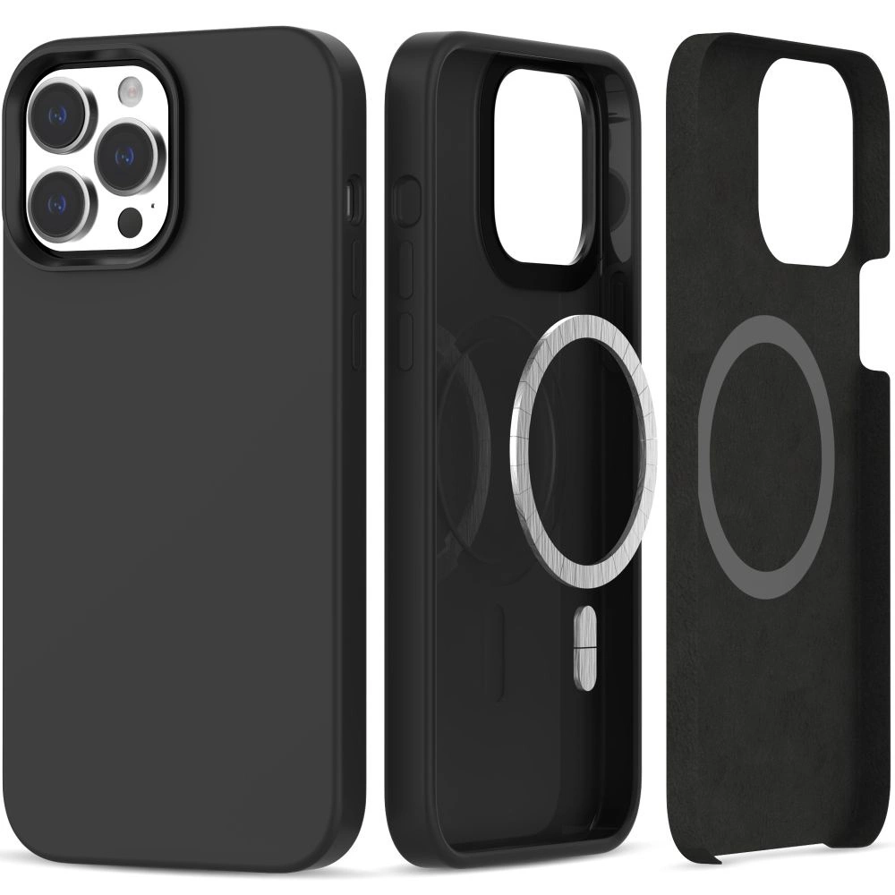 Apple iPhone 13 Pro 6.1'' Tech-Protect Silicone MagSafe Case Cover, Black