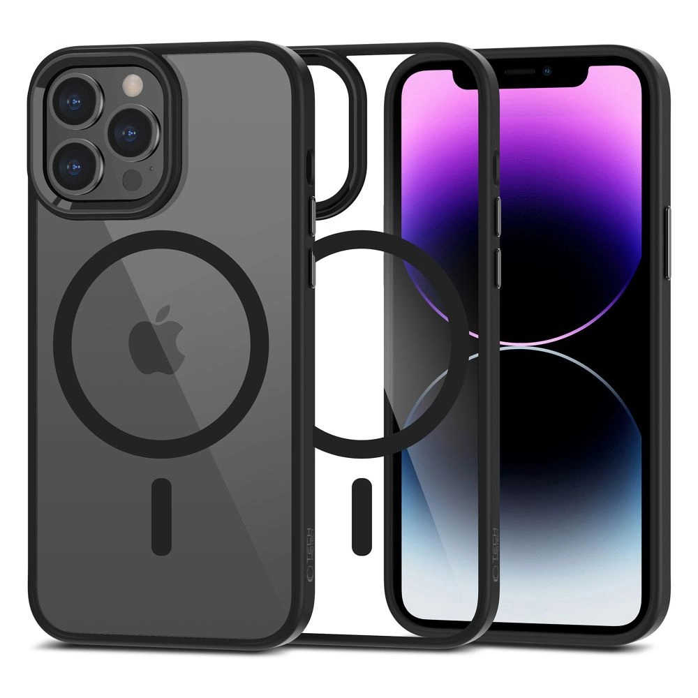 Apple iPhone 13 Pro Max 6.7'' Tech-Protect MagMat MagSafe Case Cover, Transparent and Black | Telefona Vāciņš...