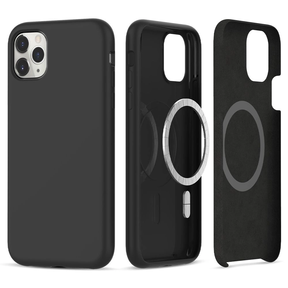 Apple iPhone 11 Pro 6.1'' Tech-Protect Silicone MagSafe Case Cover, Black | Telefona Vāciņš Maciņš Apvalks Bamperis