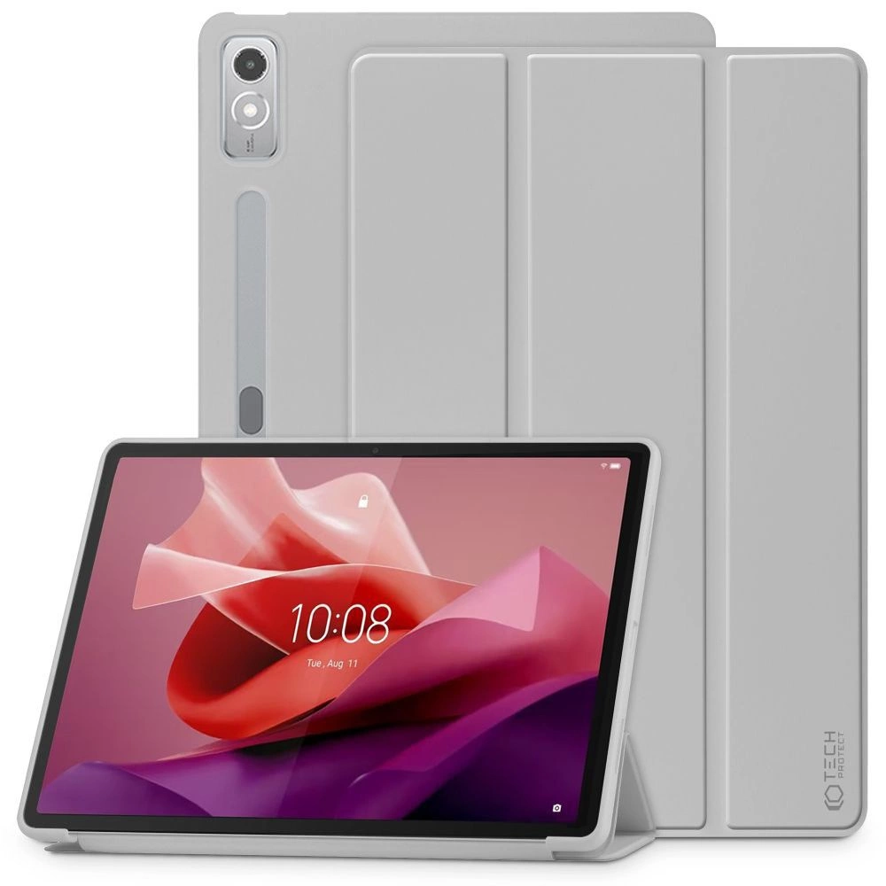 Lenovo Tab P12 12.7'' ( TB-370 ) Trifold Tech-Protect SmartCase Protective Cover Case, Gray | Чехол Книжка...