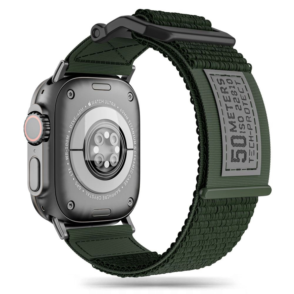 Tech-Protect Scout strap for Apple Watch 4 / 5 / 6 / 7 / 8 / 9 / SE / Ultra 1 / 2 (42/44/45/49 mm) - dark green