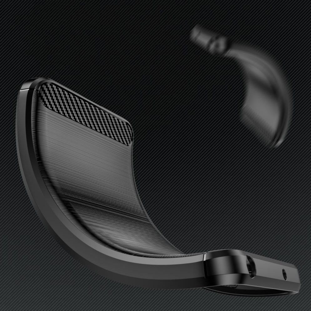 Motorola Edge 40 Neo Tech-Protect TPUCarbon Fiber TPU Protective Case Cover, Black | Telefona Vāciņš Maciņš...