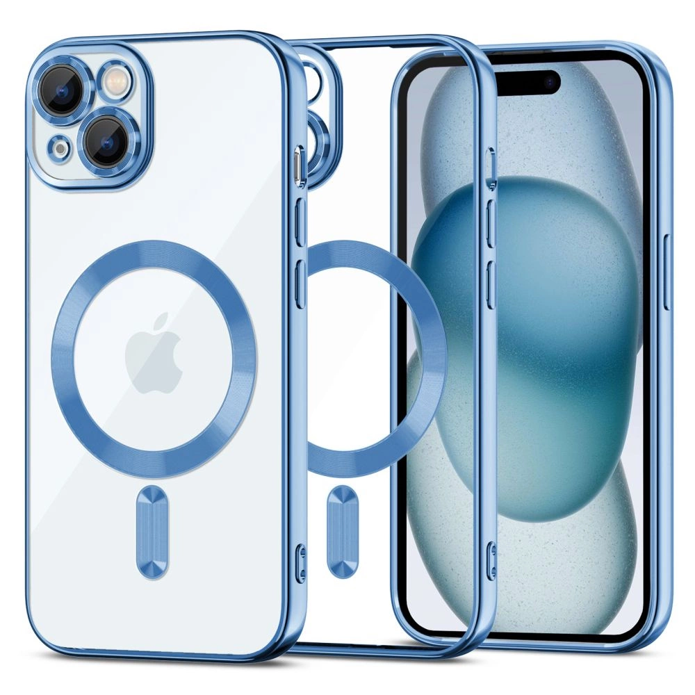 Apple iPhone 15 6.1'' Tech-Protect MagShine Line MagSafe Case Cover, Blue | Telefona Vāciņš Maciņš Apvalks Bampers