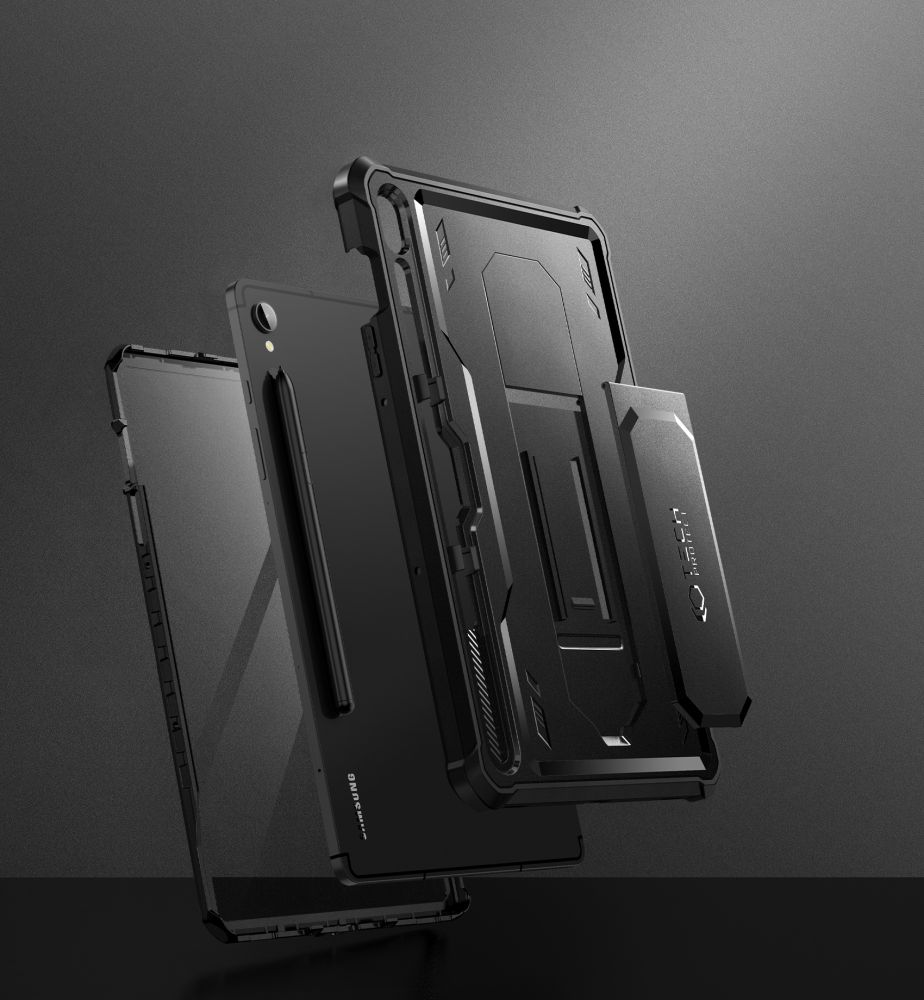 Samsung Galaxy Tab S9 (SM-X710, SM-X716B) Tech-Protect Kevlar Pro Cover Case, Black | Чехол Книжка для...