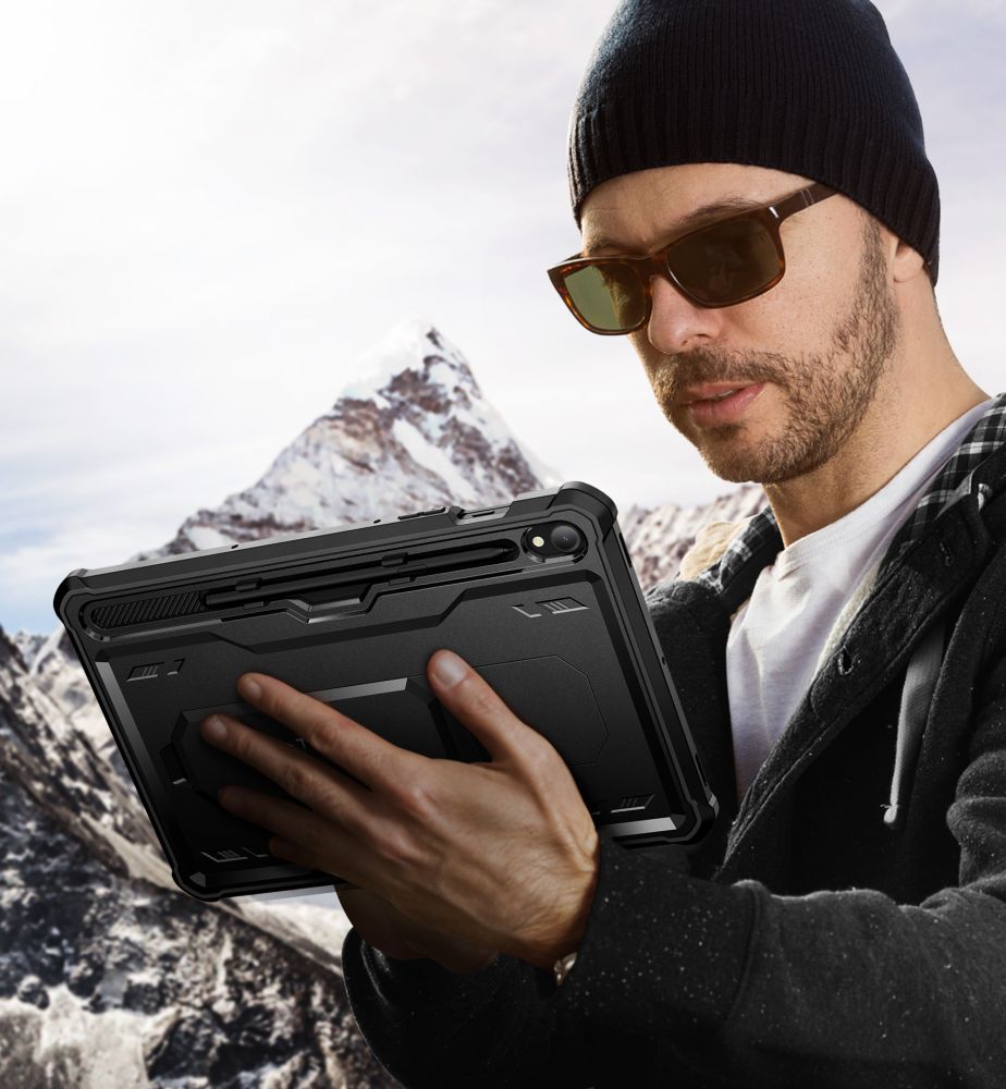 Samsung Galaxy Tab S9 (SM-X710, SM-X716B) Tech-Protect Kevlar Pro Cover Case, Black | Чехол Книжка для...