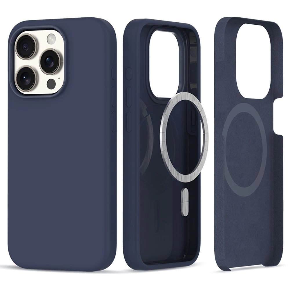 Apple iPhone 15 Pro 6.1'' Tech-Protect Silicone MagSafe Case Cover, Blue | Telefona Vāciņš Maciņš Apvalks Bamperis