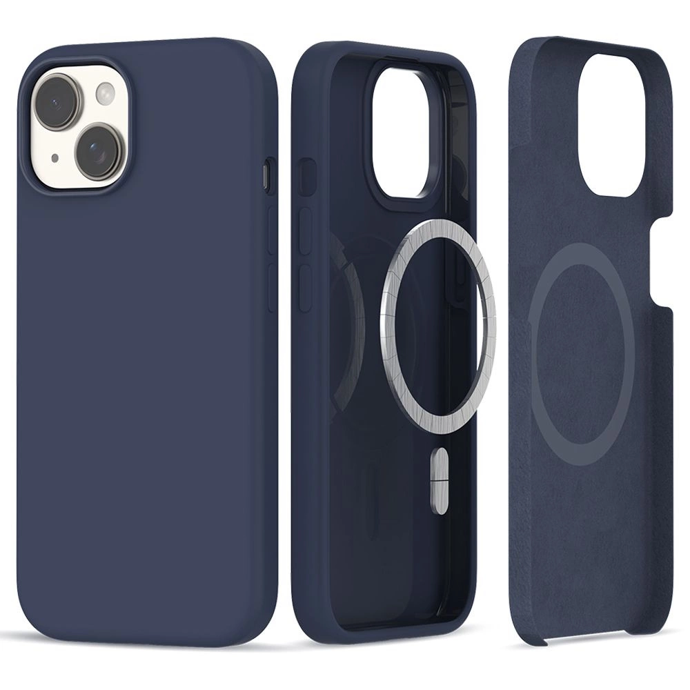 Apple iPhone 15 6.1'' Tech-Protect Silicone MagSafe Case Cover, Blue | Telefona Vāciņš Maciņš Apvalks Bamperis