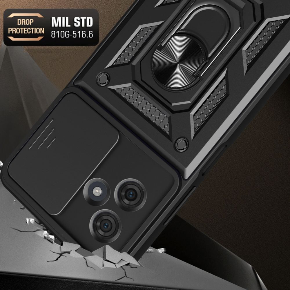 Motorola Moto G54 5G / G54 5G Power Edition Tech-Protect CamShield Pro Case Cover, Black | Чехол Кейс...