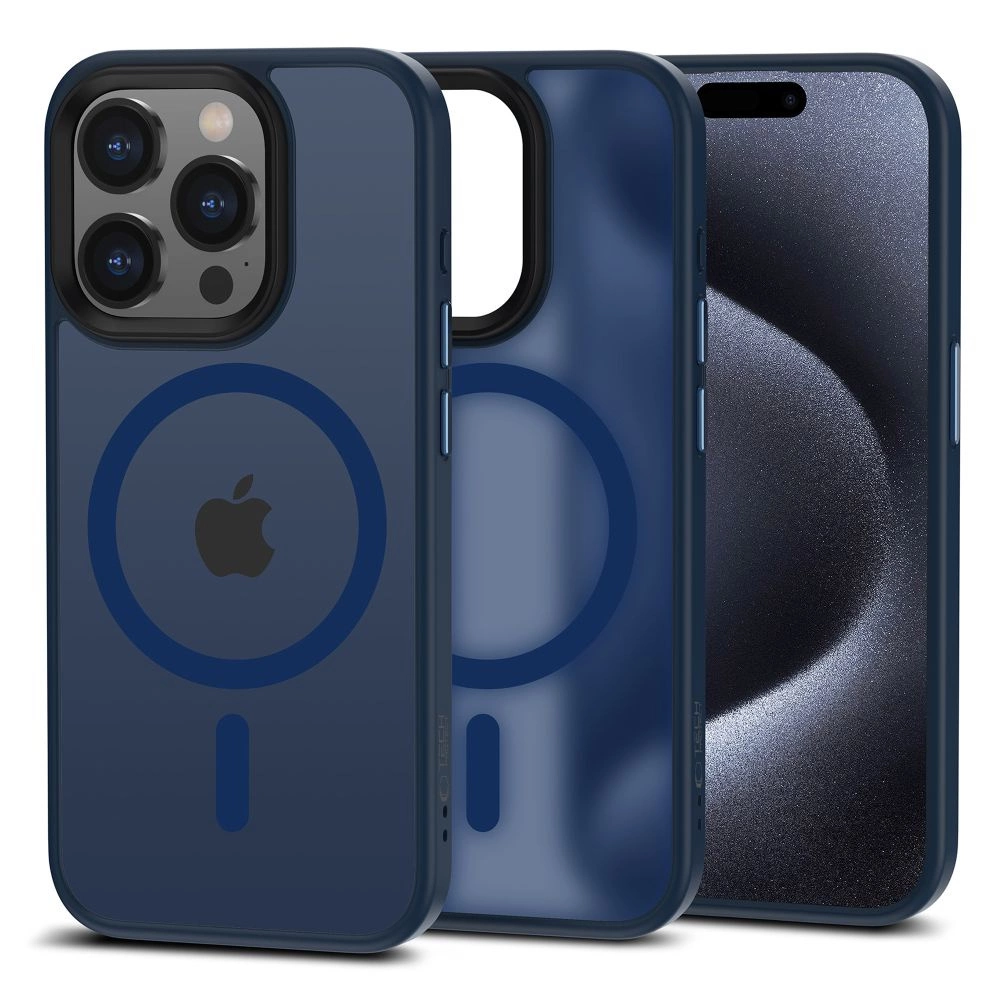 Apple iPhone 15 Pro 6.1'' Tech-Protect MagMat MagSafe Case Cover, Navy Blue Matte | Telefona Vāciņš Maciņš Apvalks...