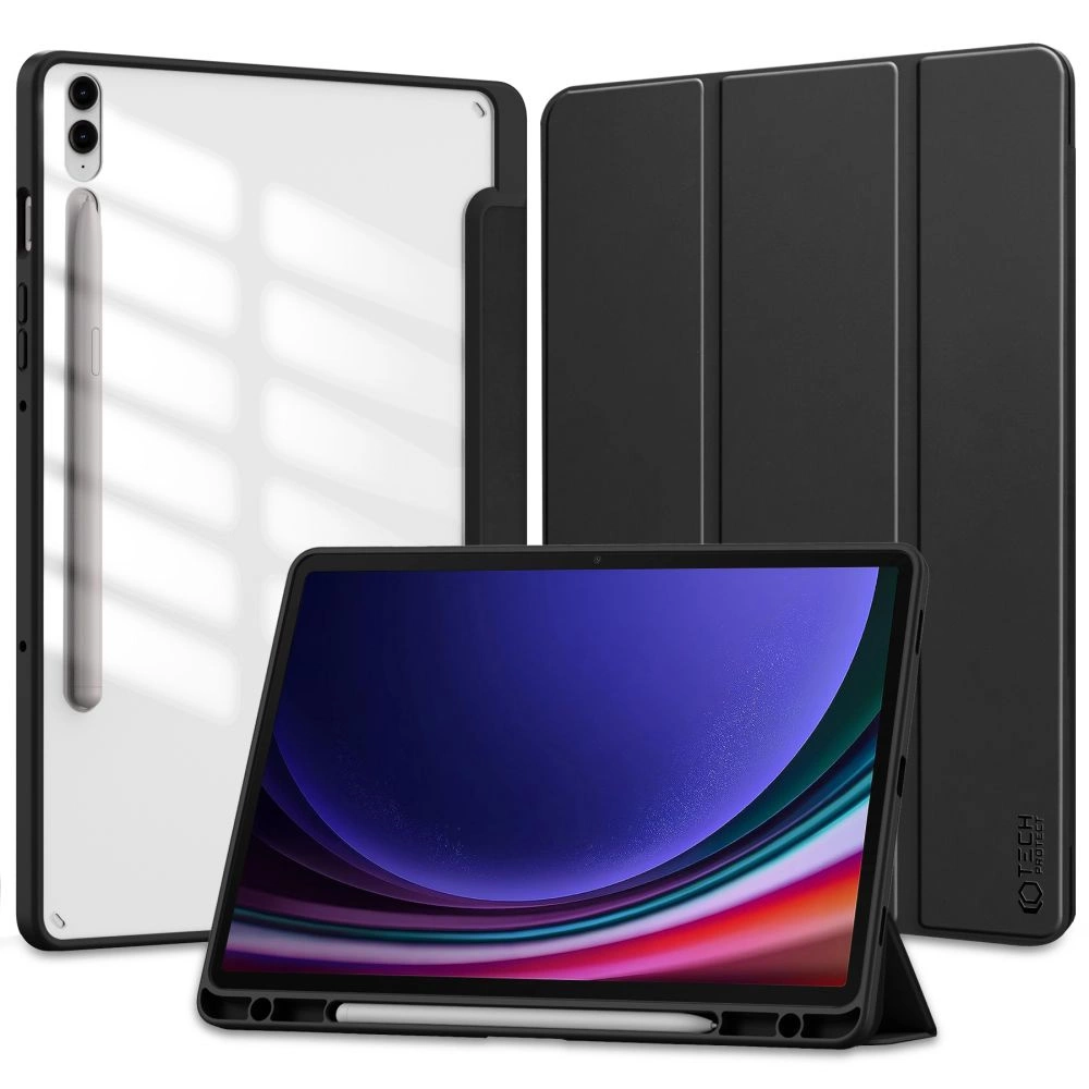 Samsung Galaxy Tab S9 FE+ Plus 12.4'' (SM-X610 / X616B) Tech-Protect SC Pen Hybrid Cover Case, Black | Planšetes...
