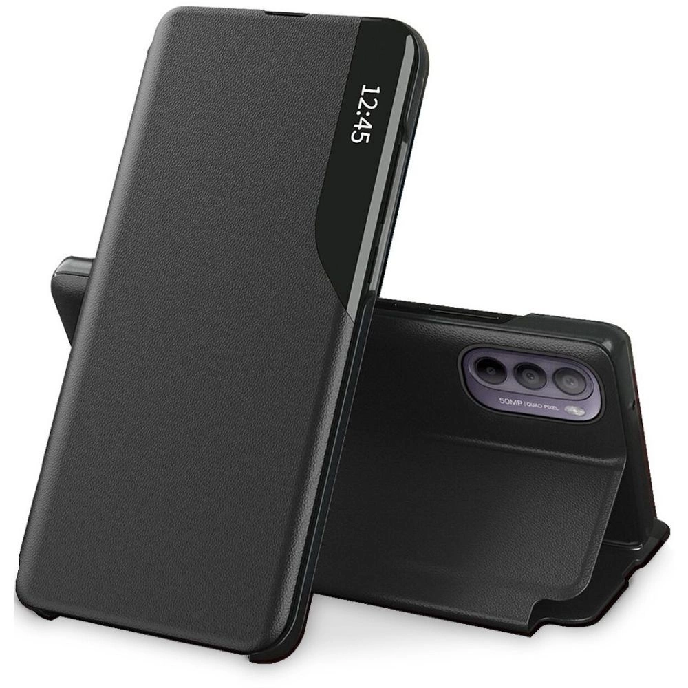 Motorola Moto G31 / G41 Tech-Protect Smart View Book Case Cover, Black | Telefona Vāciņš Maciņš Apvalks Grāmatiņa