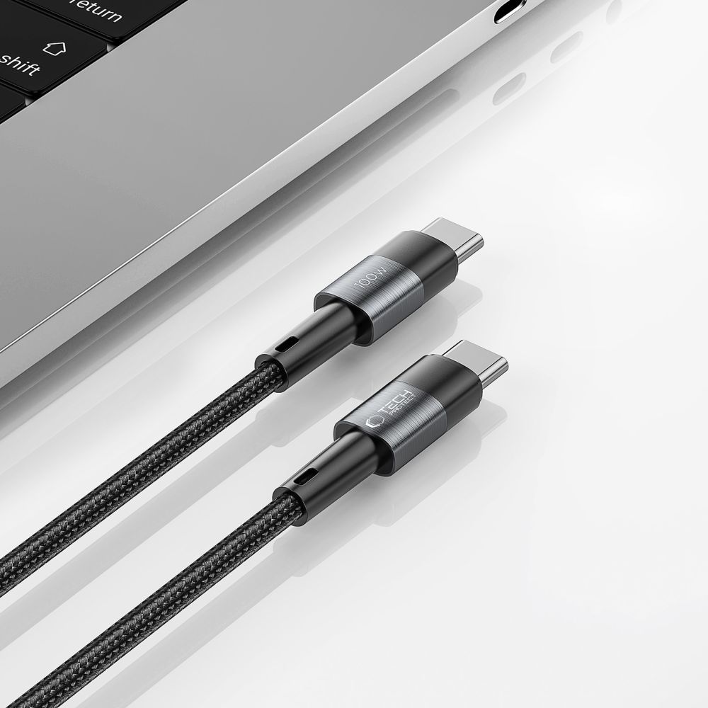 Кабель Tech-Protect UltraBoost USB-C / USB-C PD 100W 5A 3m, серый