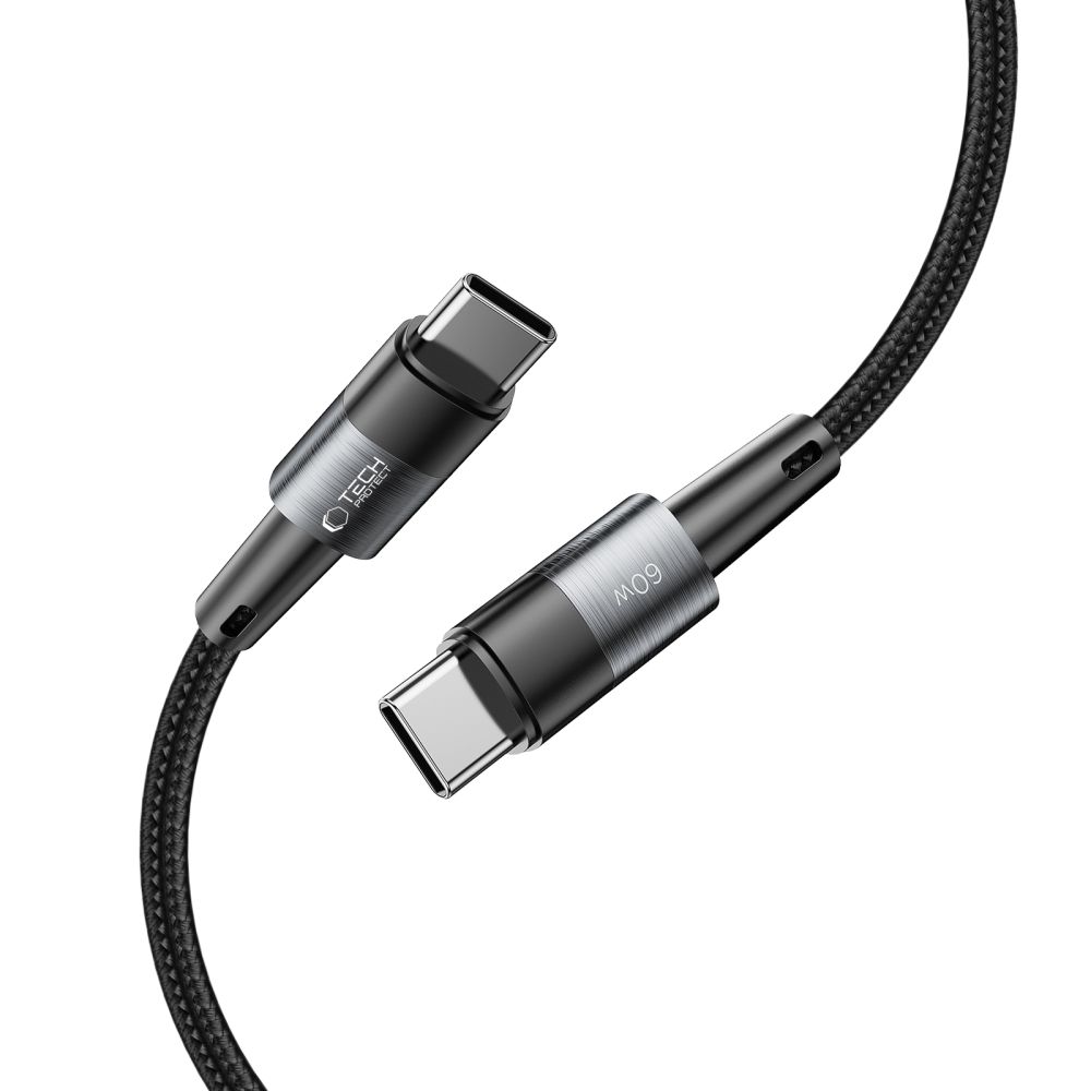 Tech-Protect UltraBoost USB-C / PD 60W 3A 3m kabelis - pelēks | cable gray