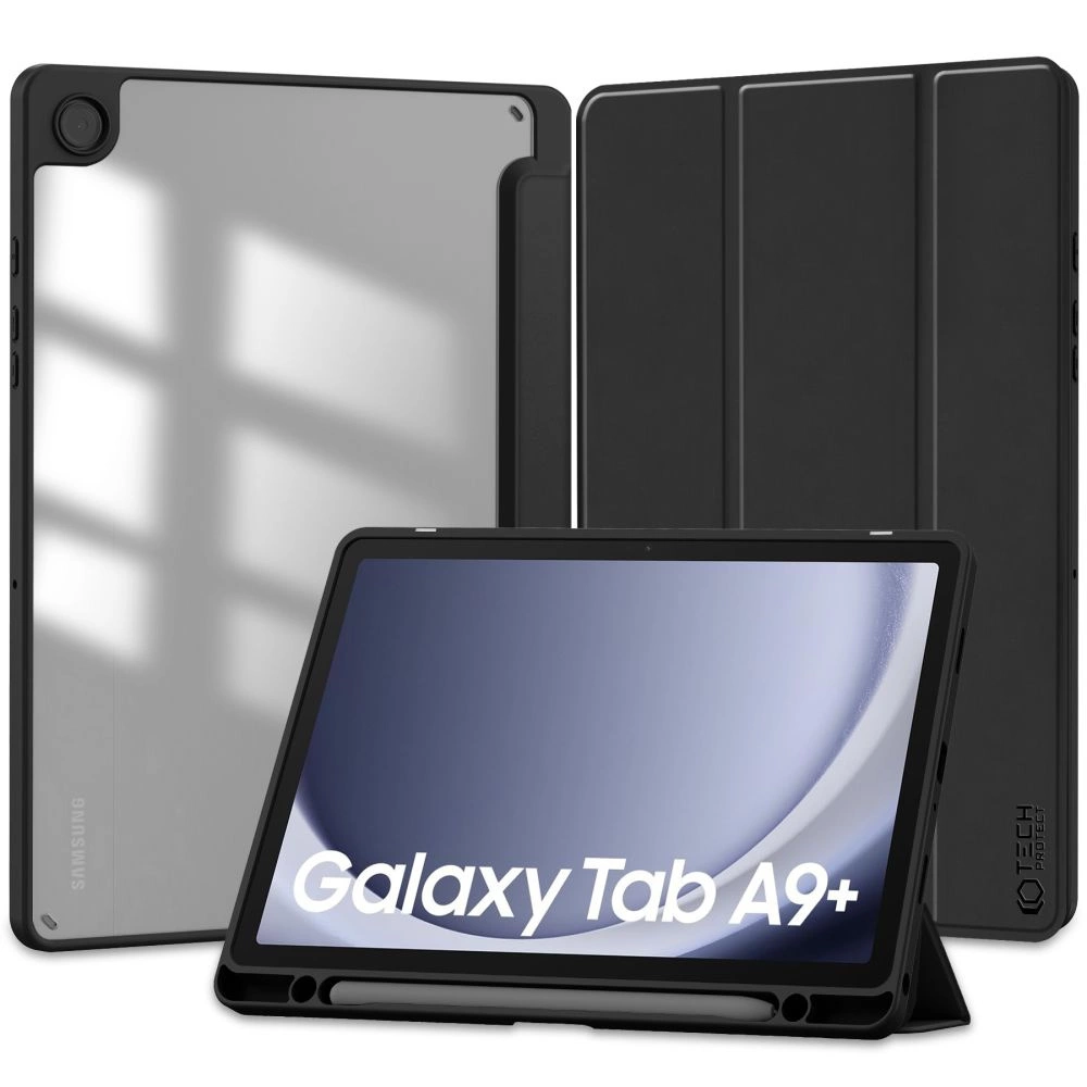 Samsung Galaxy Tab A9+ Plus (SM-X210, X215, X216B) Tech-Protect SC Pen Hybrid Cover Case, Black | Чехол...