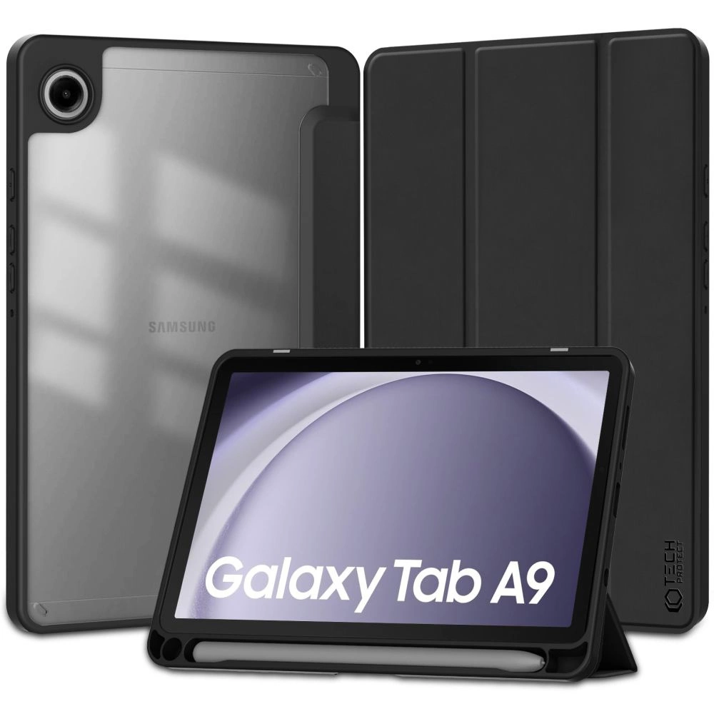 Samsung Galaxy Tab A9 ( SM-X110 / X115 ) Tech-Protect SC Pen Hybrid Cover Case, Black | Чехол Книжка для...