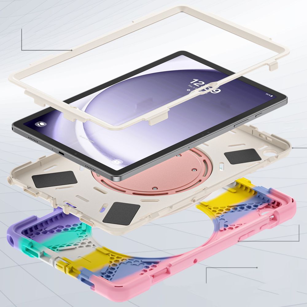 Samsung Galaxy Tab A9+ Plus (SM-X210, X215, X216B) Tech-Protect X-Armor Hard Case Cover, Pink and Blue