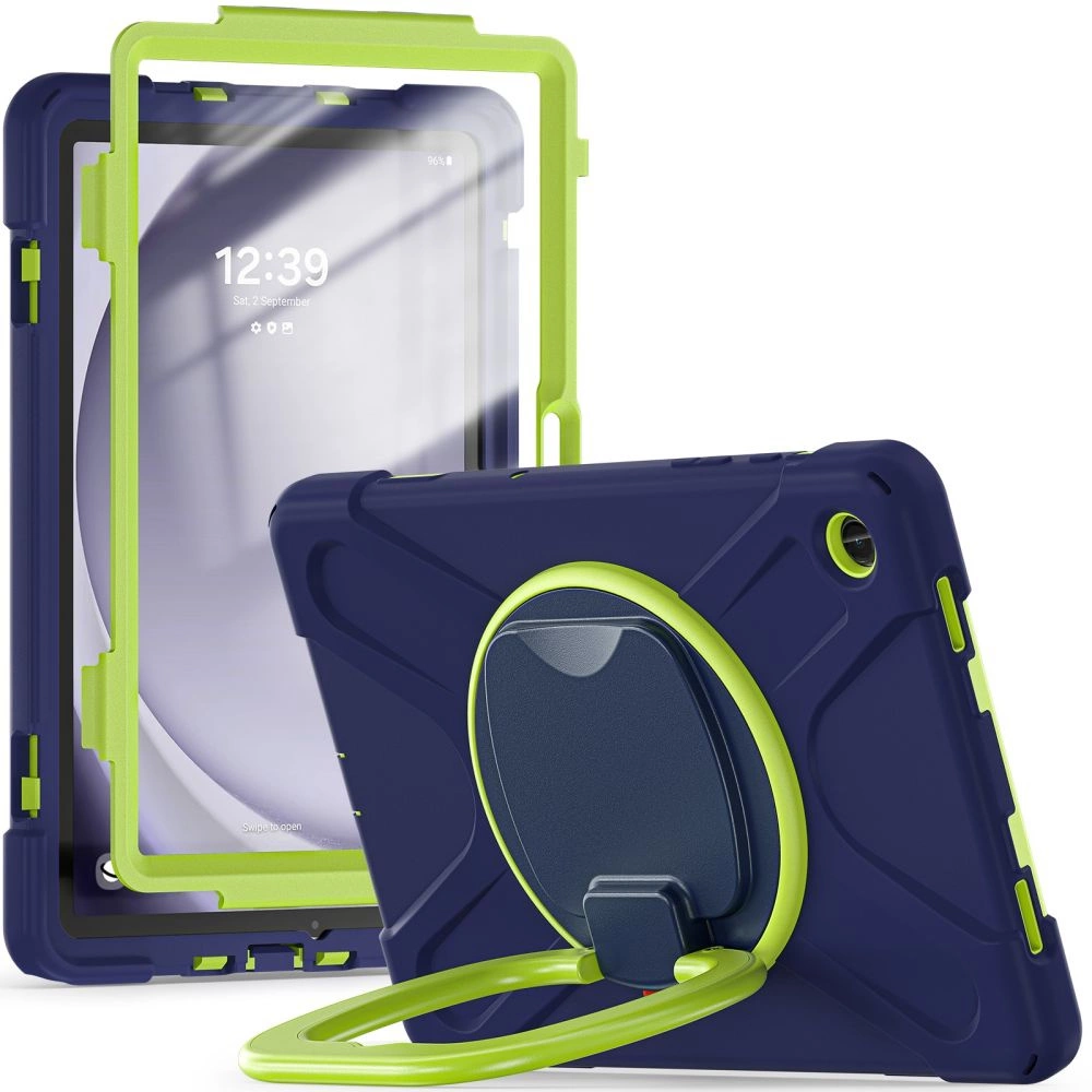 Samsung Galaxy Tab A9+ Plus (SM-X210, X215, X216B) Tech-Protect X-Armor Hard Case Cover, Navy Blue and Green |...