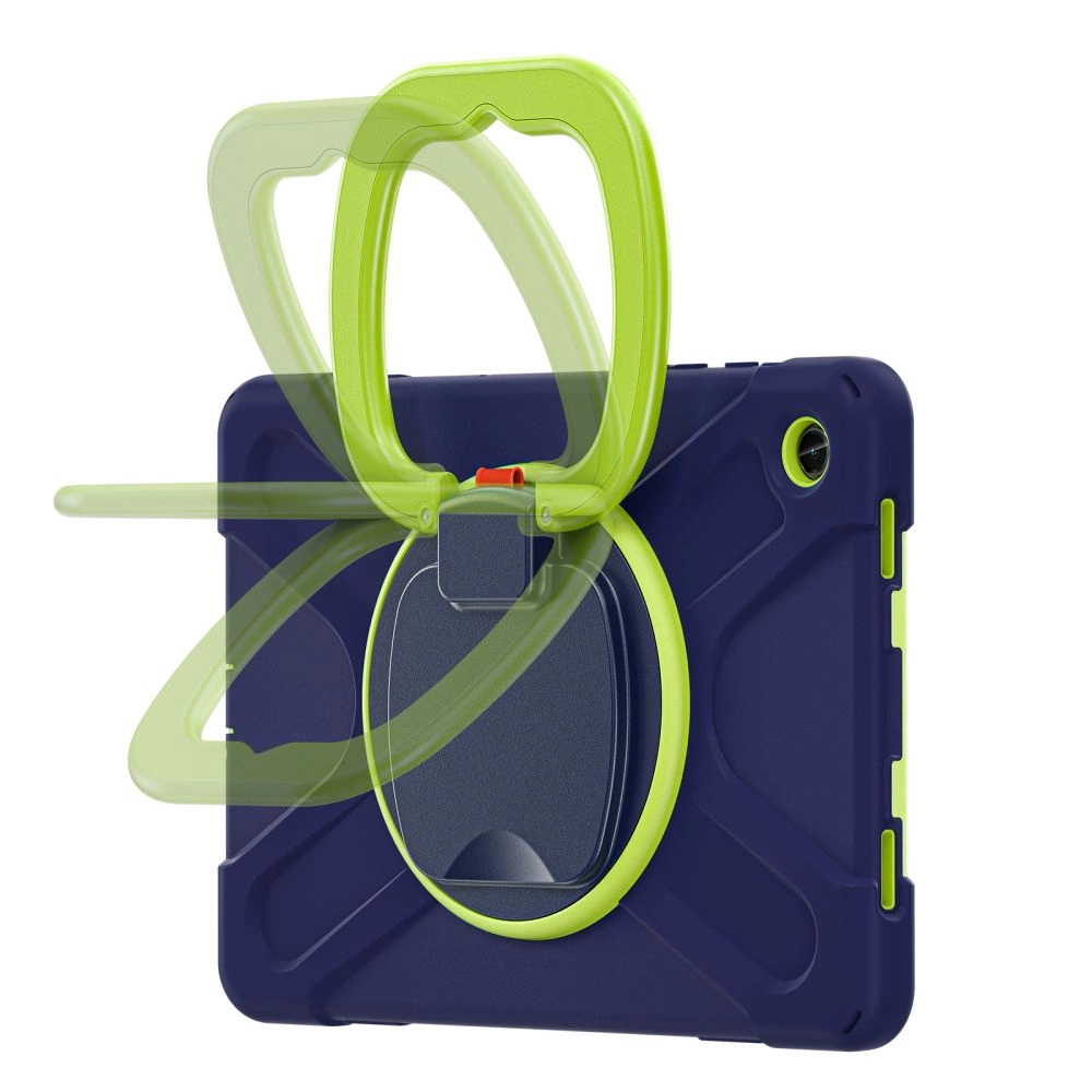 Samsung Galaxy Tab A9+ Plus (SM-X210, X215, X216B) Tech-Protect X-Armor Hard Case Cover, Navy Blue and Green