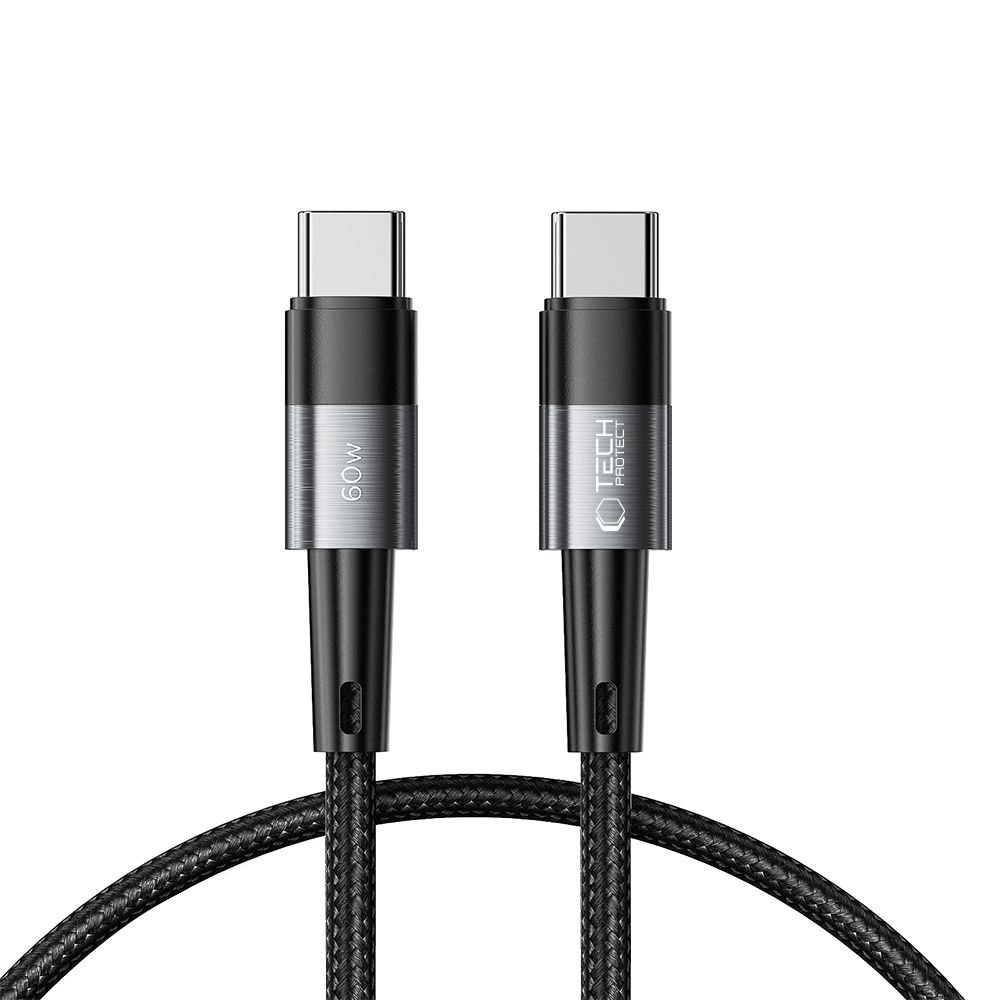 Tech-Protect UltraBoost USB-C / PD kabelis 60W 3A 0,5 m - pelēks | cable 0.5m gray