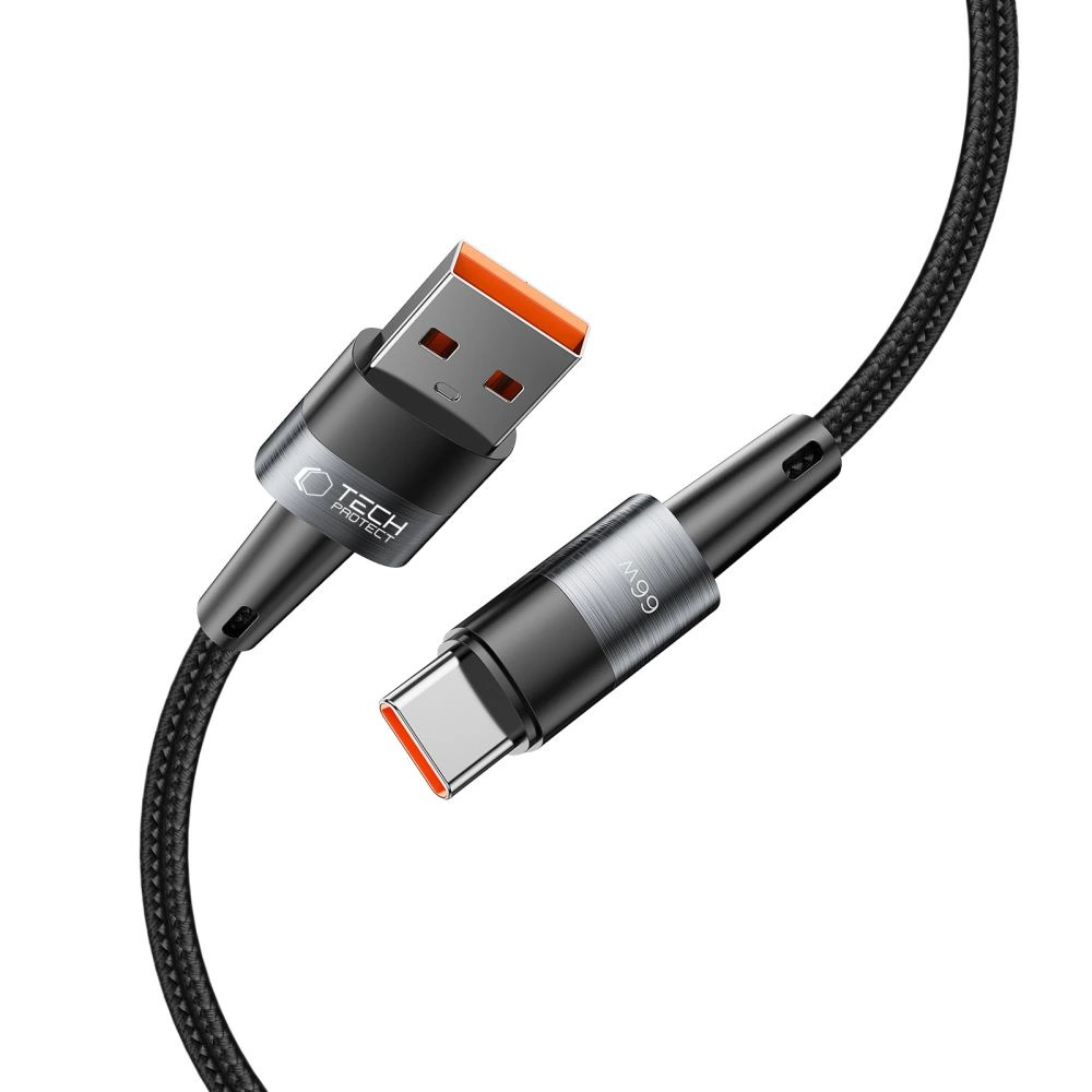 Кабель Tech-Protect UltraBoost USB-C / 66W 6A 3m - серый
