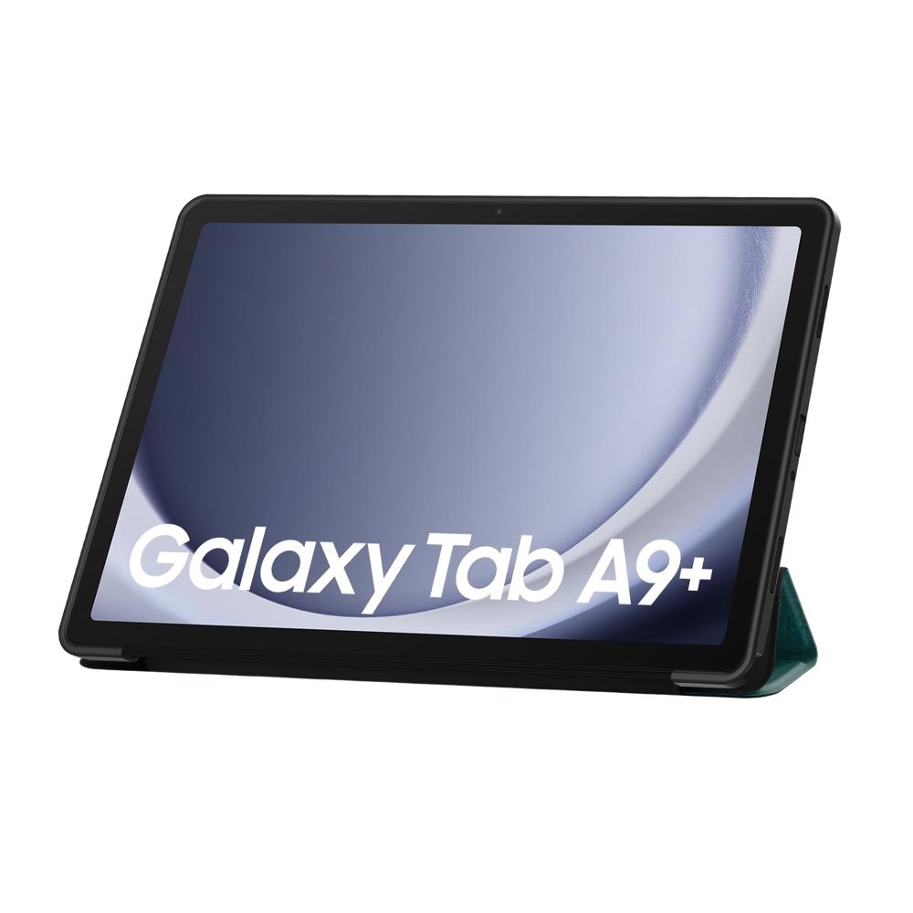 Samsung Galaxy Tab A9+ Plus (SM-X210, X215, X216B) Trifold Tech-Protect SmartCase Protective Cover Case, Blue with Cat...