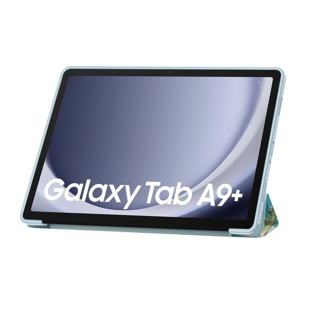 Samsung Galaxy Tab A9+ Plus (SM-X210, X215, X216B) Trifold Tech-Protect SmartCase Protective Cover Case, Blue with...