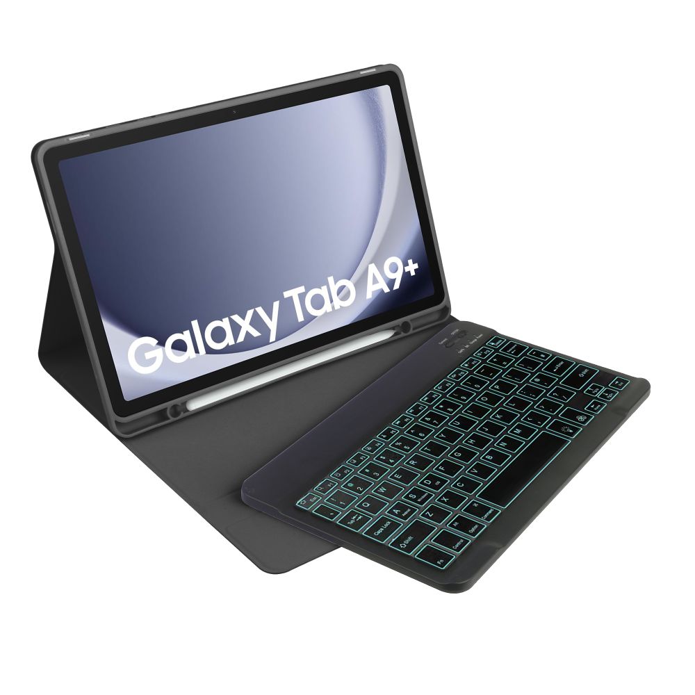 Samsung Galaxy Tab A9+ Plus (SM-X210, X215, X216B) Tech-Protect SC Pen Case Cover with Bluetooth Keyboard, Black